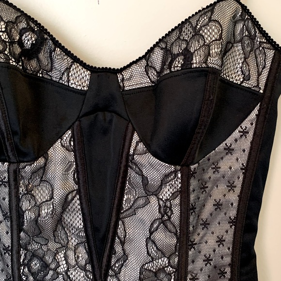 BEBE size XS black lace corset jumpsuit - Picture 5 of 16